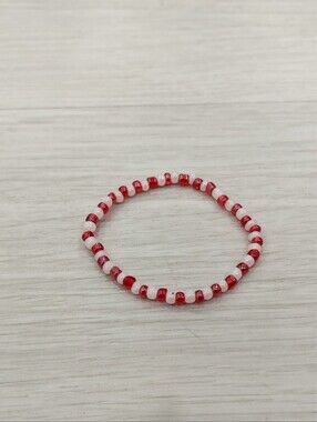 Cute Red And White Bracelet